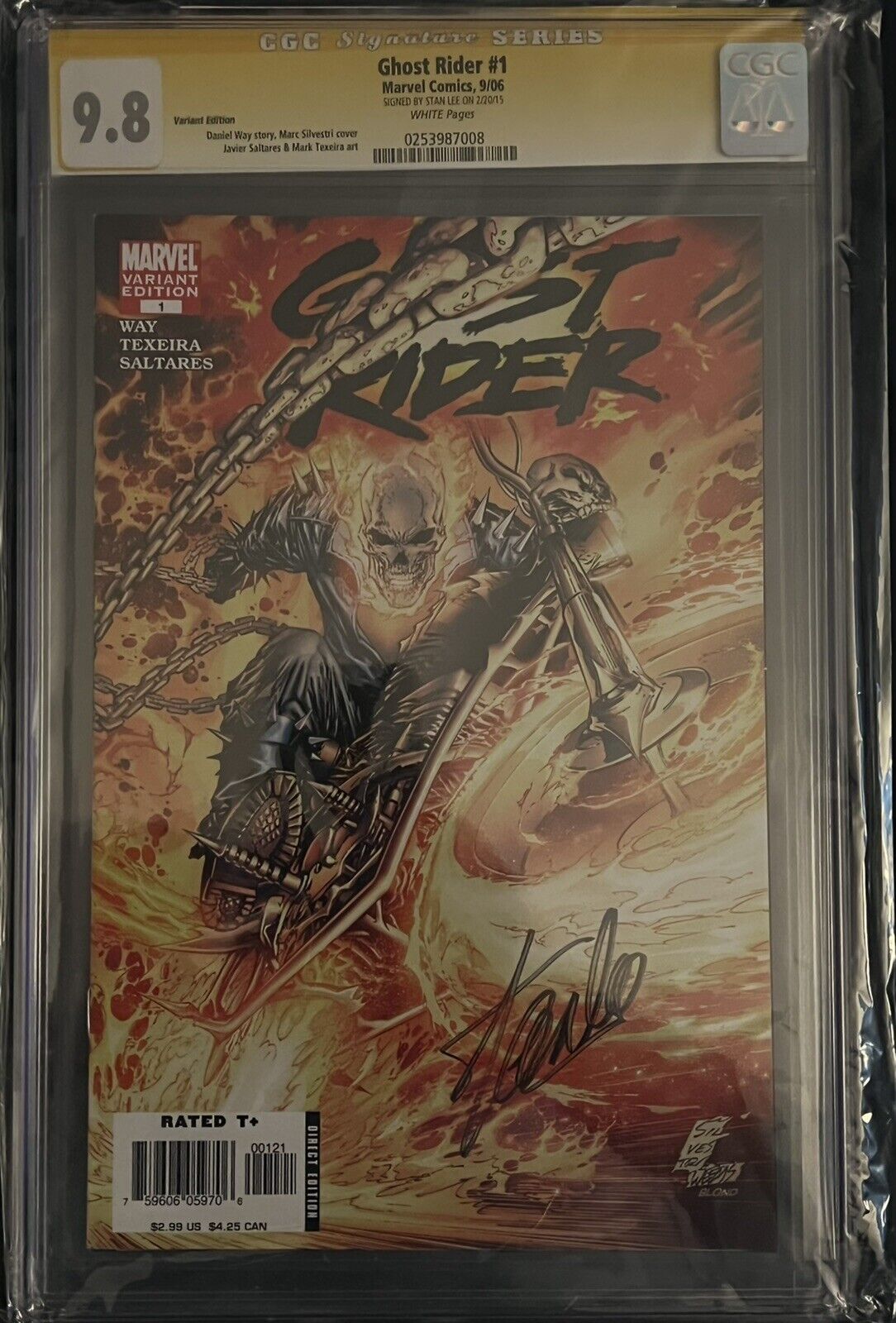 GHOST RIDER 1 - CGC Signed By Stan Lee RARE CGC SS 9.8 🔥🔥🔥