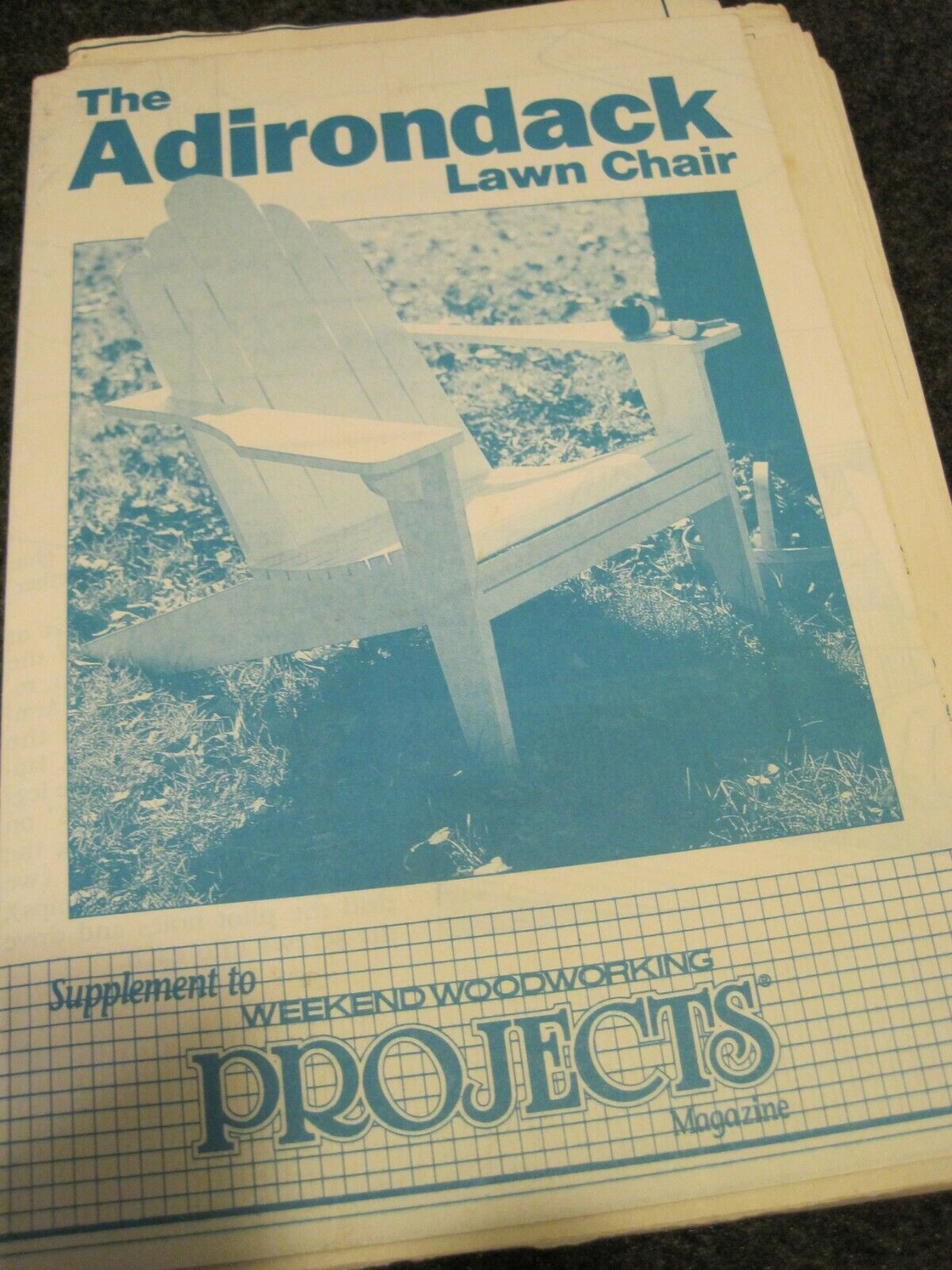 ADIRONDACK LAWN CHAIR Pattern Supplement to Weekend Woodworking Projects Vintage