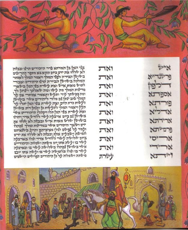 ILLUMINATED Megillah PARCHMENT BEtZALEL ESTHER SCROLL ZEV RABAN Jewish Art Purim