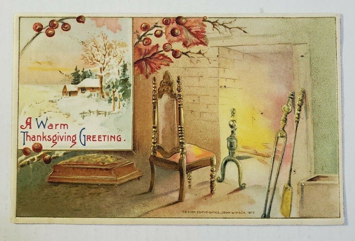 A Warm Thanksgiving Greeting - Postcard Posted 12/26/13 ~George Washington Stamp