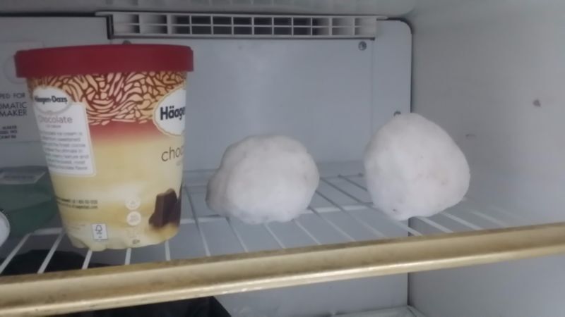 2 Snowballs from The BIGGEST snow fall in NYC history (Snow from Jan 23rd 2016)
