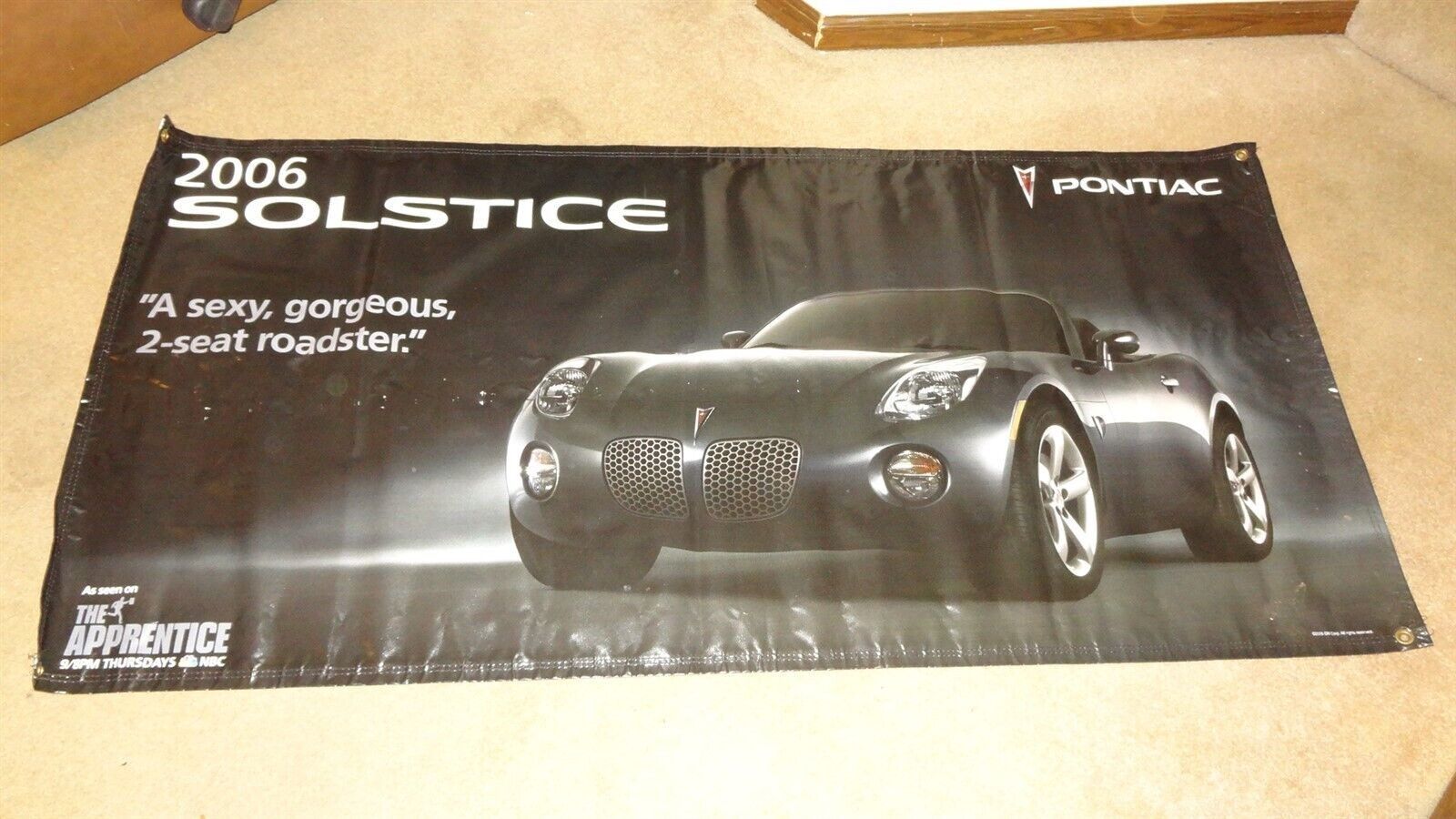 RARE 2006 06 Pontiac Solstice dealer banner. showroom poster. dealership sales