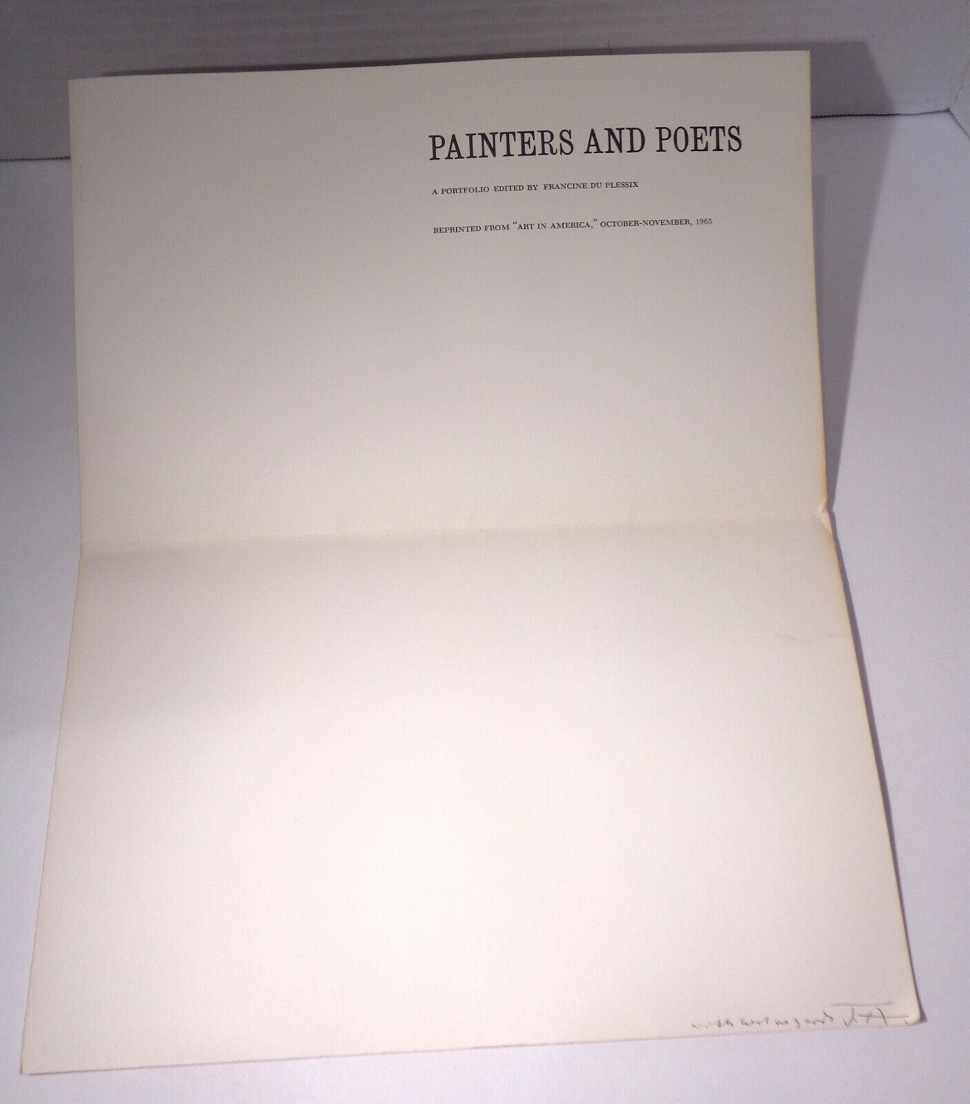 Signed Josef Albers Folio - Painters and Poets, A Portfolio edited by Plessix