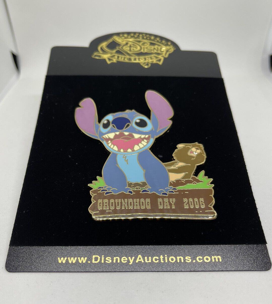Disney Auctions Stitch Groundhog Day 2006 Pin LE 100 Rare HTF