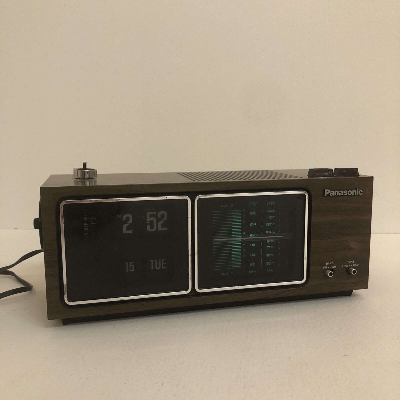 Vtg Panasonic RC-6485 AM/FM Flip Clock Alarm Radio Groundhog Day Japan Works 