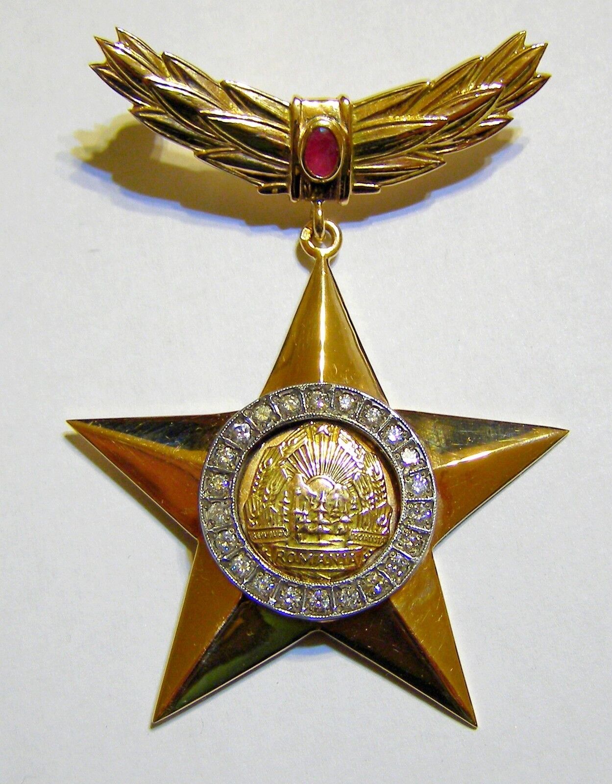 Romania communist Order HERO OF SOCIALIST REPUBLIC RSR made in GOLD & DIAMONDS