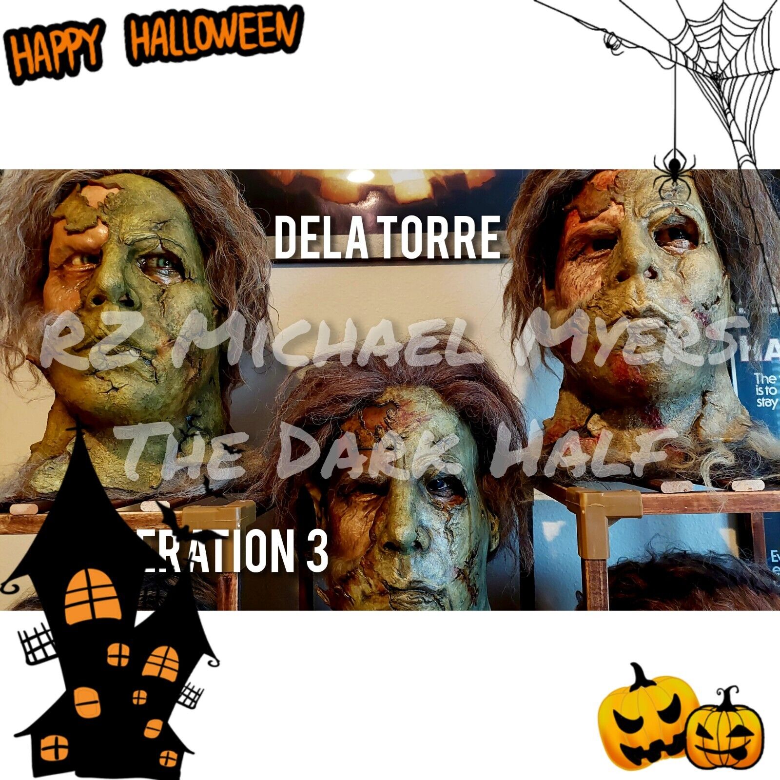 Dela Torre Gen 3 The Dark Half Halloween Michael Myers with Undershell