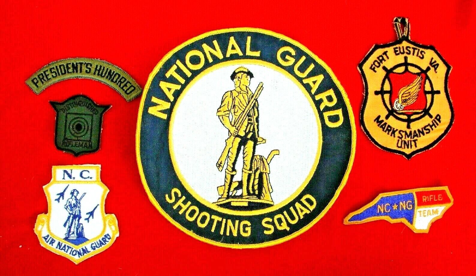 Very Rare N.C. Air National Guard Shooting Team Patches Distinguished Rifleman