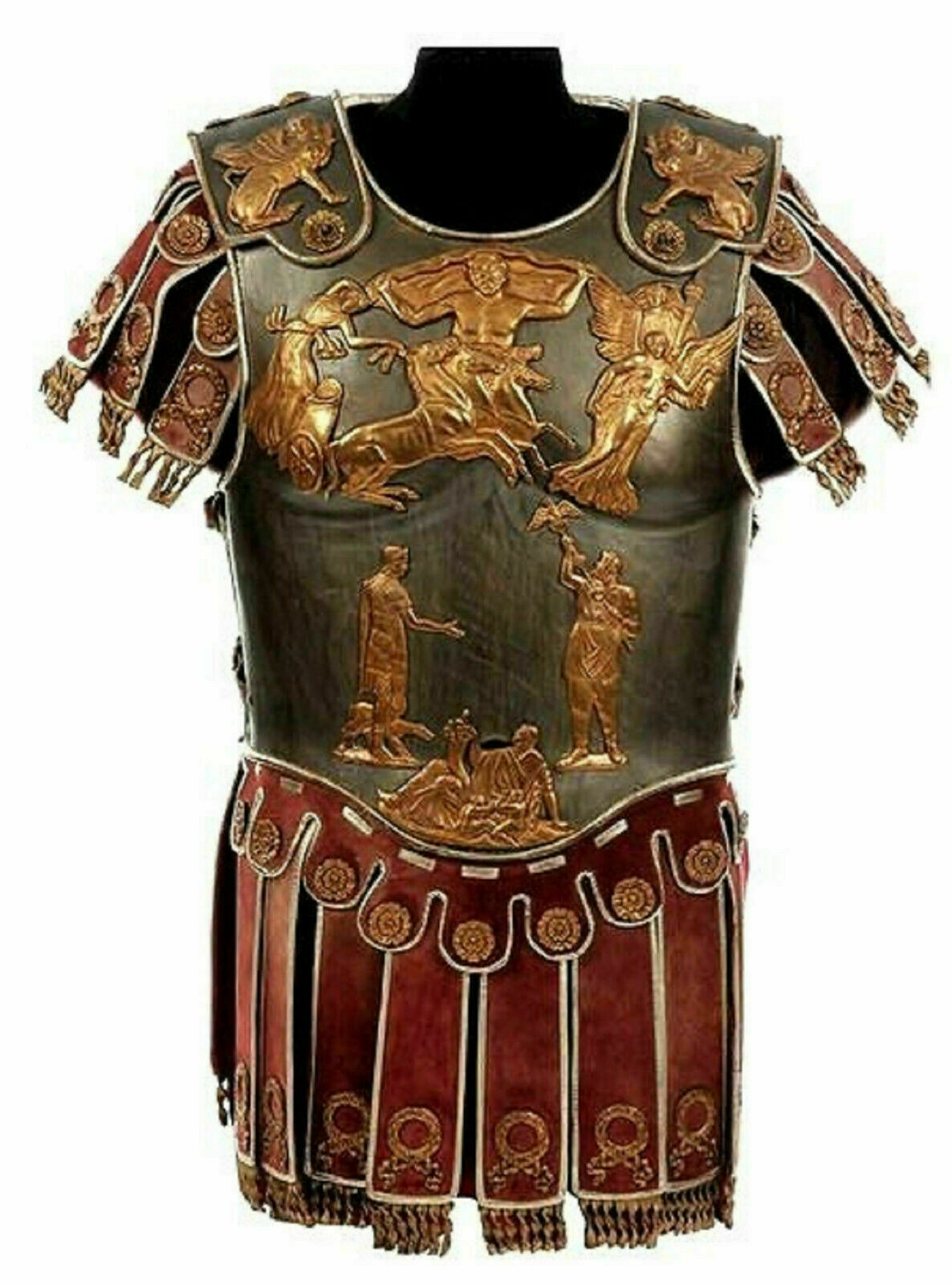 Medieval Roman Muscle Cuirass Armor Knight Breastplate with S - Black Friday J1