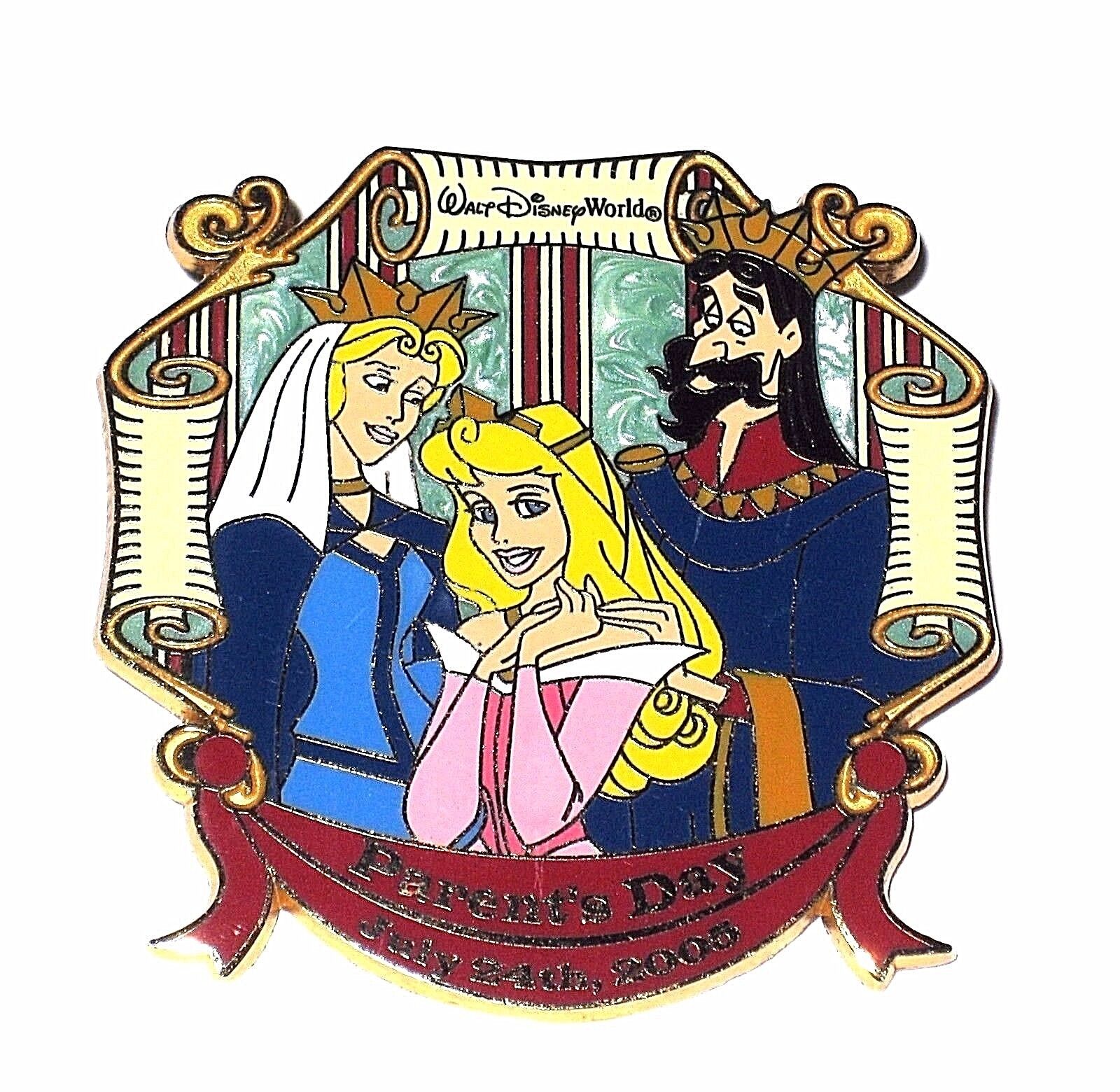 LE Disney Pin✿Aurora Father King Stefan Queen Parent's Day Scroll Banner RARE LE