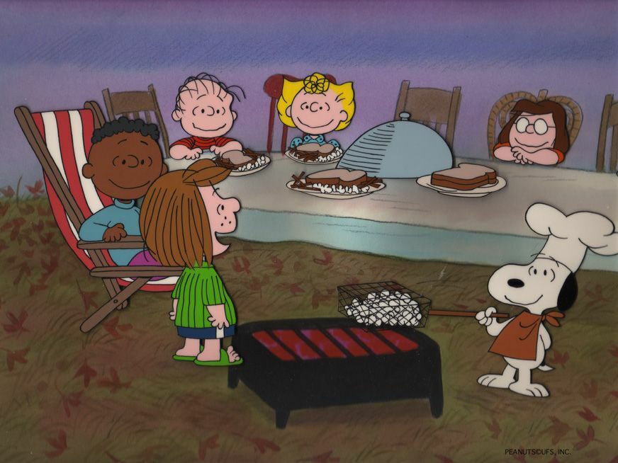 Peanuts-The Thanksgiving Feast Limited Edition Cel Signed by Bill Melendez