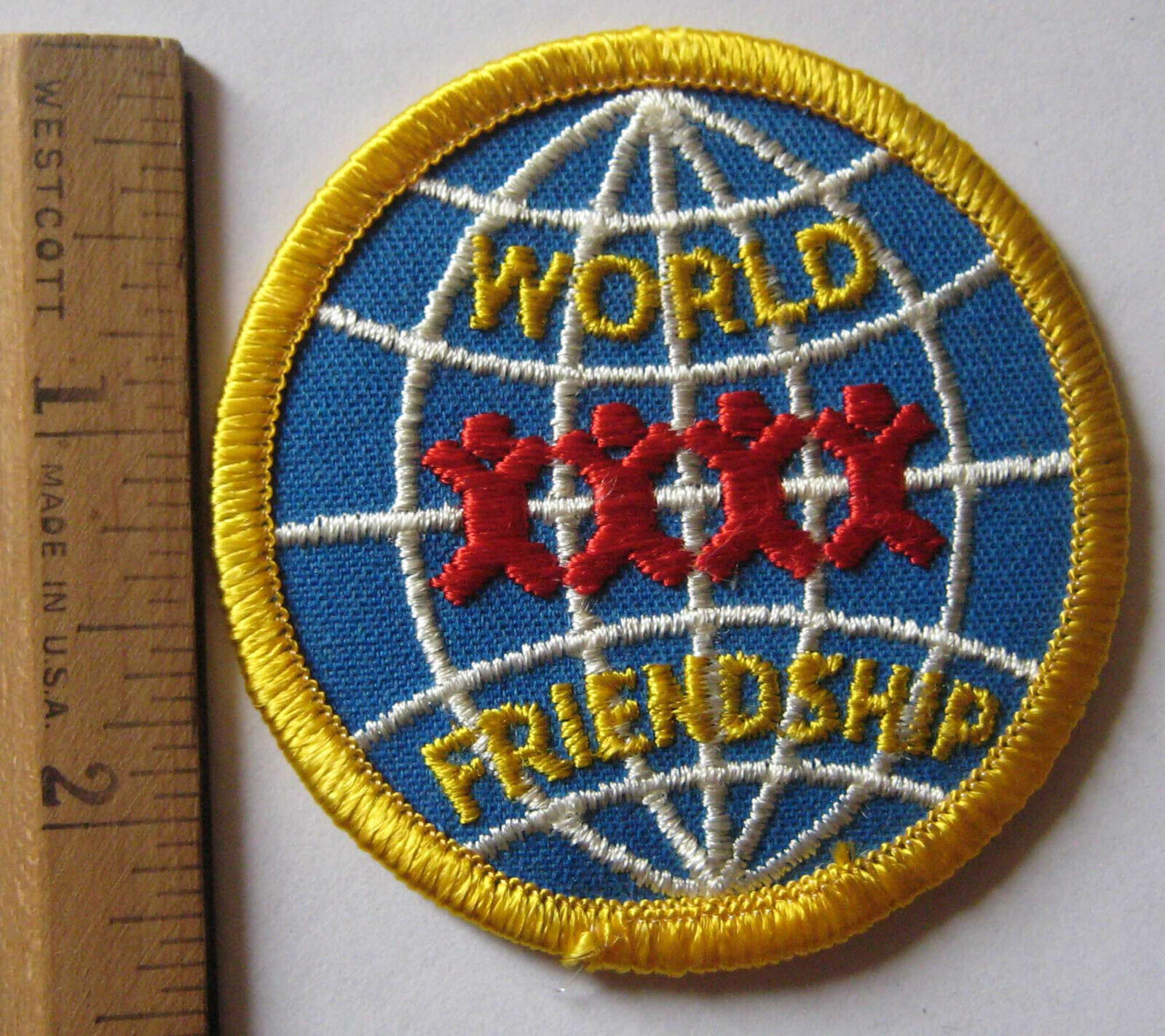 Vintage Girl Scout WORLD FRIENDSHIP CELEBRATION PATCH Thinking Day UNDATED New