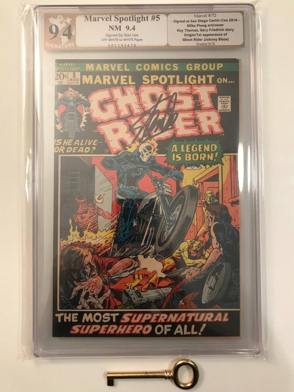 MARVEL SPOTLIGHT #5 PGX 9.4 Signed by Stan Lee 1st Ghost Rider Key