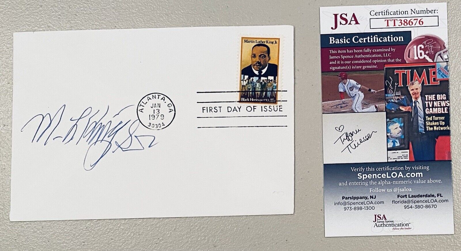 Martin Luther King Sr Signed Autographed First Day Cover JSA Cert Jr Father