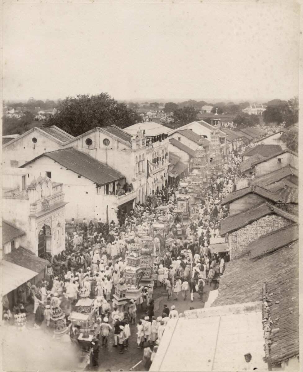 1880's PHOTO INDIA  - THE MUHARRAM ISLAMIC FESTIVAL MHOW