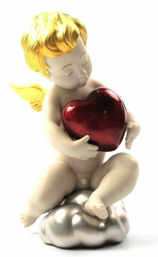 VALENTINE Lladro LEGEND COLLECTION ANGEL OF LOVE RED HEART 