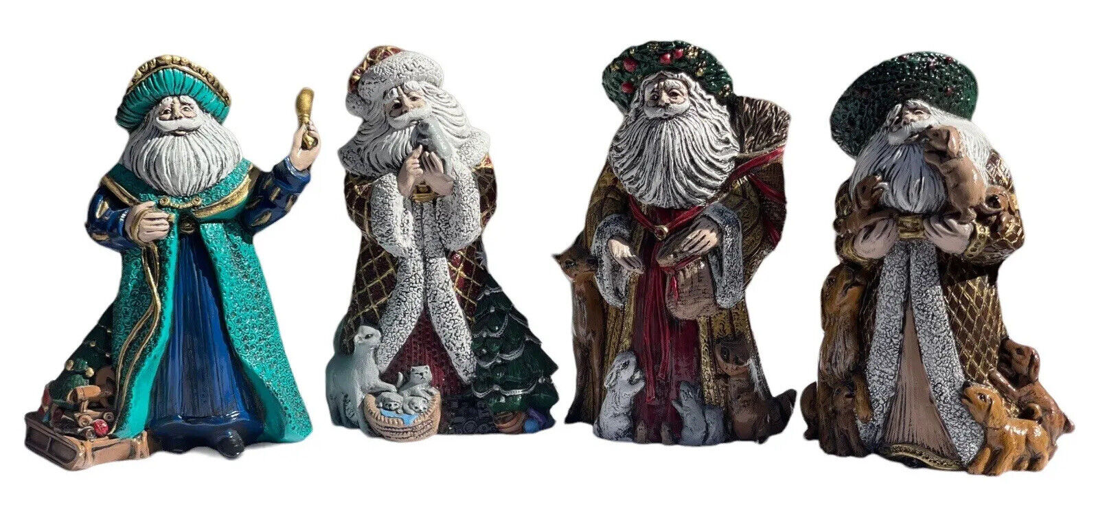 Santa Chalkware ? Figurine 10” Handmade Old World Orthodox Father Christmas Clau