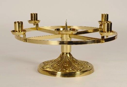 Nice Brass Advent Wreath with Base Stand (250X/91)