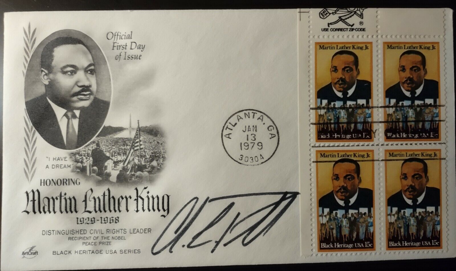 Colin Powell US Secretary of State signed Dr. Martin Luther King First Day Cover