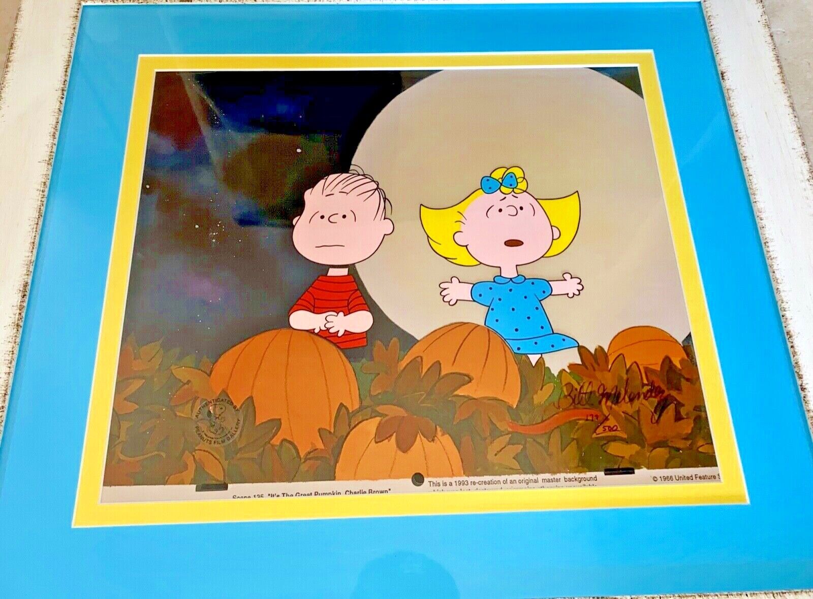 Peanuts Cel Great Pumpkin Charlie Brown Halloween Night Signed Bill Melendez