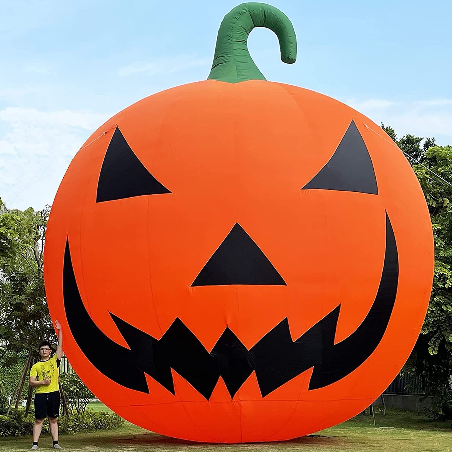 Giant 40Ft Lighted Premium Halloween Inflatable Pumpkin Decorations with Blower 