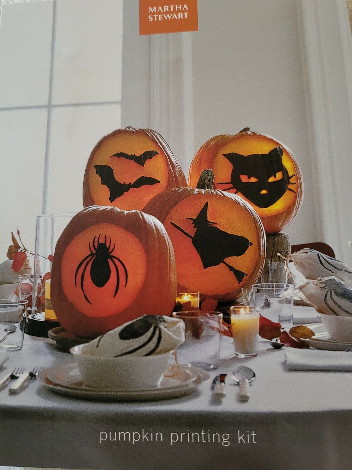 NEW Martha Stewart by Mail Jack O Lantern Pumpkin Carving Printing Halloween