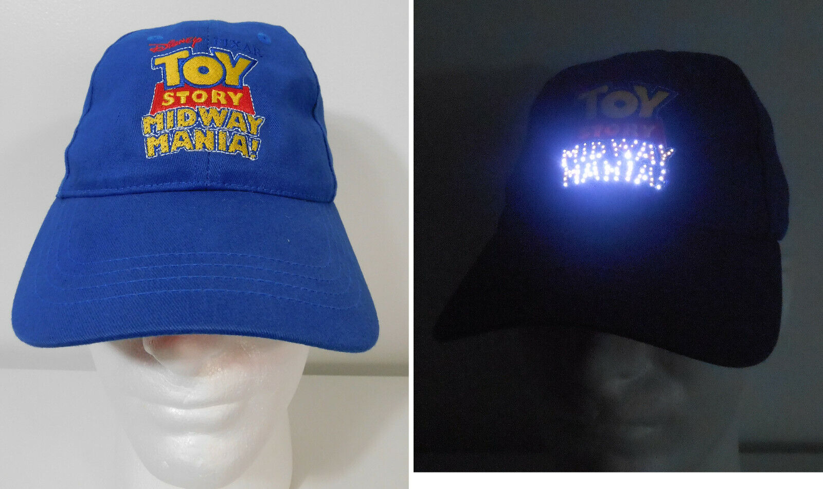 2008 Disney World Toy Story Midway Mania OPENING DAY HAT Youth Baseball LIGHTS