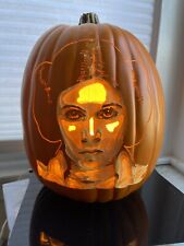 Princess Leia Carrie Fisher Carved Craft Pumpkin  Halloween Decoration Star Wars picture