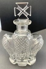 Scent Perfume Bottle Glass Crown Prince of Wales Feathers St. George Cross Royal picture