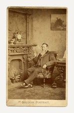 1880s Boudoir Card Photo Self-Portrait of Oakland CA Photographer Elon Ormsby picture