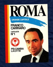 POLITICAL POSTCARD: ROME GREAT CAPITAL FRANCO CARRARO - NEW postcard picture