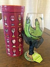 Lolita THAT WITCH IS BACK 15oz Wine Glass Hand Painted ~ Recipe on Bottom picture