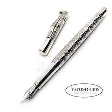 Yard-O-Led Viceroy Grape Standard Victorian Ag925 Sterling 18K Fountain Pen picture