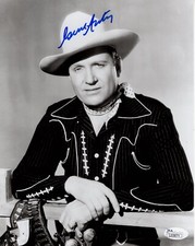 GENE AUTRY AUTOGRAPHED 8x10 PHOTO       AMAZING POSE OF SINGING COWBOY       JSA picture
