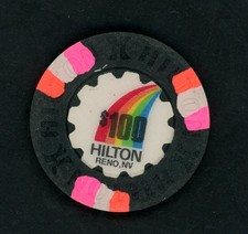 RARE $100 Reno Hilton Reno, Nevada Casino Chip picture