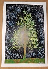 DOUBLE SIDED Earth Day Tree 2009 Ian Millard Signed Hand Painted Poster Print picture