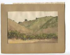 VINTAGE 1930's SAGEBRUSH MOUNTAINS JOHNSON'S PASTURE CA GEOLOGIST W/C  PAINTING picture