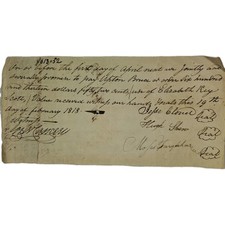 1818 MD Estate Note | Francis Scott Key Cousin Eliza | Upton Bruce State Senator picture