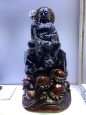 Large 99LB Top Natural Smoky quartz crystal Carved Buddha reiki healing Decor picture