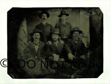 Old Original Tintype Photo of 5 Lincoln County Regulators Old American Wild West picture