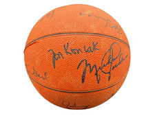 1984 USA Basketball Michael Jordan Rookie Era Team Signed Basketball picture