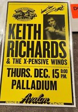 Keith Richards Live At The Hollywood Palladium Autographed Poster Beckett COA picture