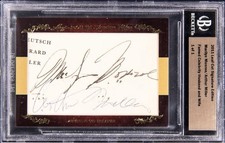 2011 Leaf Marilyn Monroe & Arthur Miller Dual Signed Autograph #1/1 Card Beckett picture