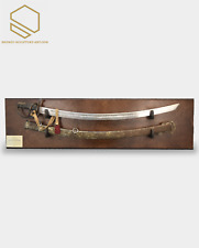 Gift Set Cavalry Saber Radziwillowka Patinated with Scabbard on a Wooden Board  picture