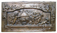 MURPHY VARNISHES 19c Victorian Advertising Plaque Sign Exquisite Cherubs Ornate picture