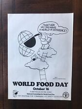 1987 vintage original print ad World Food Day October 16, 1987 picture