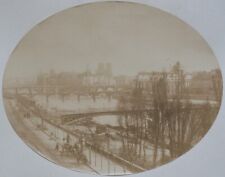 c1865 Charles Soulier PARIS view of the SEINE from the Tuileries albumen print picture
