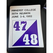 Amherst College 35th Reunion Book June 3-6, 1982 A Letter From The President picture
