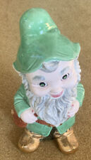 Vintage Ceramic hand painted Leprechaun Gnome stands Over 15”tall, 1930’s / 40’s picture