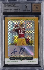 2005 TOPPS CHROME GOLD X-FRACTORS, AU #190 AARON RODGERS BGS 9 picture